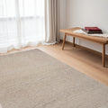 3' X 5' Beige Wool Hand Woven Area Rug