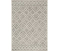 9' X 12' Sand Beige And Ivory Wool Geometric Hand Tufted Area Rug