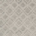 9' X 12' Sand Beige And Ivory Wool Geometric Hand Tufted Area Rug