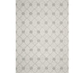 5' X 7' Ivory And Gray Wool Ogee Hand Tufted Area Rug