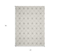 5' X 7' Ivory And Gray Wool Ogee Hand Tufted Area Rug