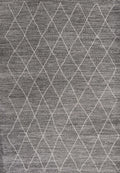 3' X 5' Gray And Ivory Geometric Area Rug