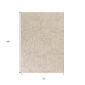 5' X 7' Sand And Beige Wool Geometric Hand Tufted Area Rug