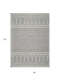 8' X 10'  Wool Grey Area Rug
