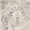5' X 8' Gray And Tan Floral Distressed Area Rug
