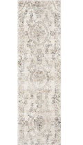 5' X 8' Gray And Tan Floral Distressed Area Rug