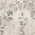 5' X 8' Gray And Tan Floral Distressed Area Rug