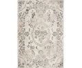 5' X 8' Gray And Tan Floral Distressed Area Rug