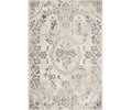 5' X 8' Gray And Tan Floral Distressed Area Rug
