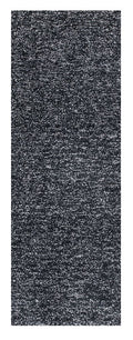 8' Black And White Hand Woven Runner Rug