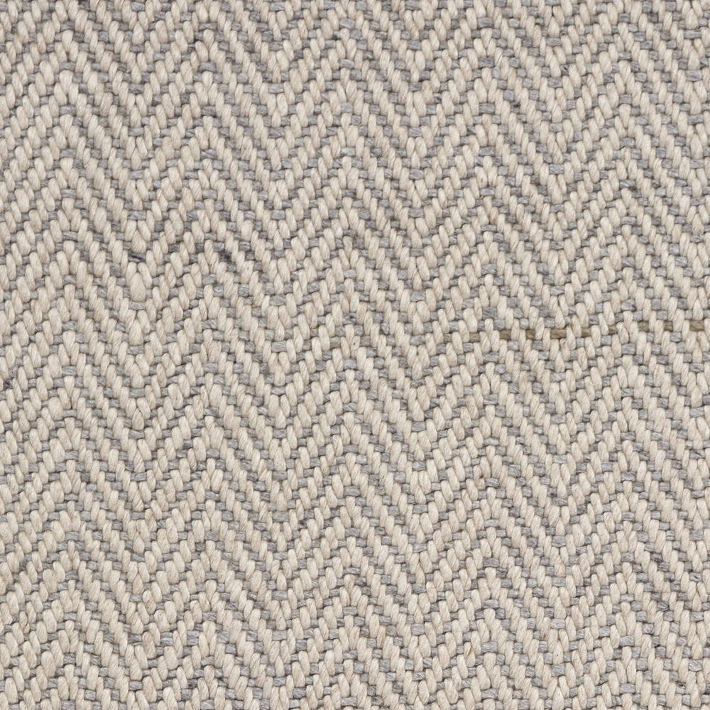 3' X 5' Beige And Gray Wool Chevron Hand Woven Area Rug
