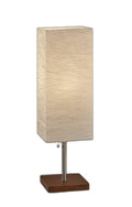 Wildside Paper Shade With Walnut Wood Table Lamp