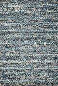 5' X 7' Ivory Blue And Gray Wool Striped Hand Woven Area Rug