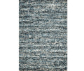 5' X 7' Ivory Blue And Gray Wool Striped Hand Woven Area Rug