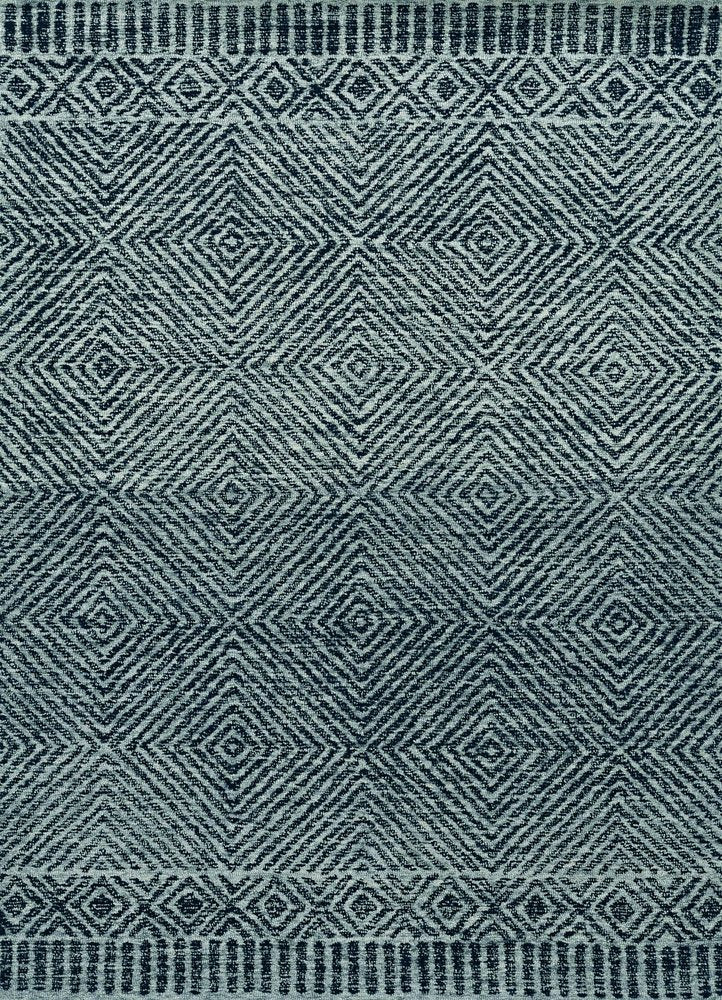 7' X 10' Gray and Black Wool Geometric Hand Tufted Area Rug