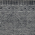 7' X 10' Gray and Black Wool Geometric Hand Tufted Area Rug