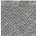 7' X 10' Denim Blue And Gray Wool Geometric Hand Tufted Area Rug