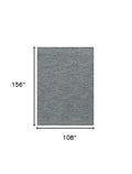 9' X 13' Denim Blue And Gray Wool Geometric Hand Tufted Area Rug