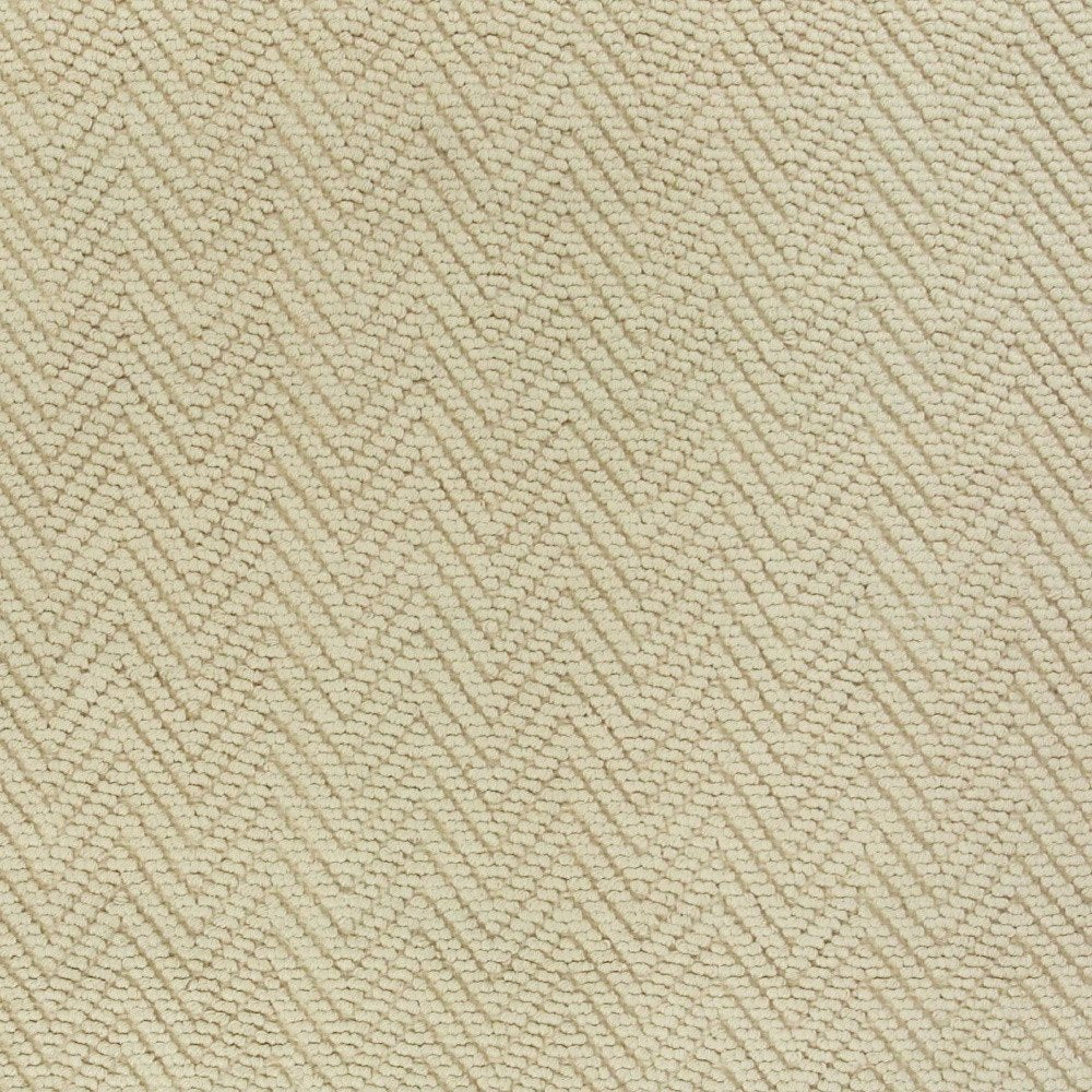 5' X 8' Ivory And Beige Jute Chevron Hand Woven Area Rug