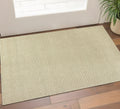 5' X 8' Ivory And Beige Jute Chevron Hand Woven Area Rug