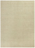 5' X 8' Ivory And Beige Jute Chevron Hand Woven Area Rug