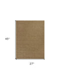 2' X 4' Natural And Brown Jute Chevron Hand Woven Area Rug