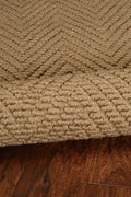2' X 4' Natural And Brown Jute Chevron Hand Woven Area Rug