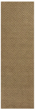 2' X 4' Natural And Brown Jute Chevron Hand Woven Area Rug