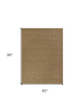 2' X 4' Natural And Brown Jute Chevron Hand Woven Area Rug