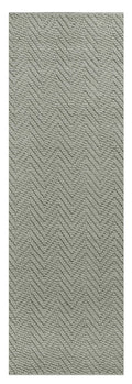 2' X 4' Gray Jute Chevron Hand Woven Area Rug