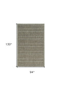 8' X 11' Brown And Ivory Geometric Area Rug