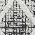 5' X 8' Cream And Charcoal Geometric Area Rug