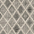 9' X 13' Cream And Charcoal Geometric Area Rug