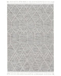 5' X 8' Gray and Ivory Abstract Area Rug
