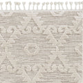 5' X 8' Beige and Ivory Geometric Area Rug