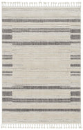 5' X 8' Gray and Ivory Abstract Area Rug