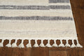 5' X 8' Gray and Ivory Abstract Area Rug