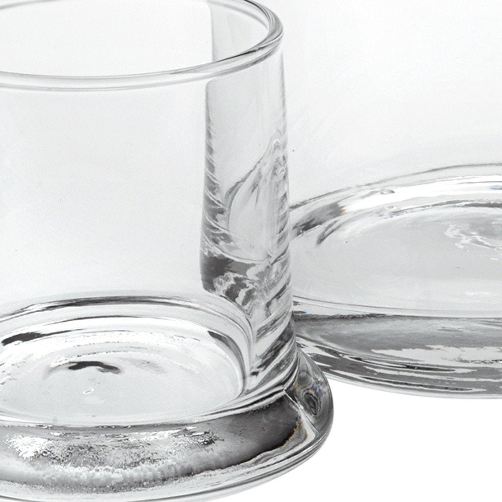 Set of Two Clear Crystal Glass Stemless Carafe And Drinking Glass