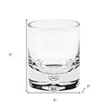 Set of Four Clear Mouth Blown Crystal Old Fashion Glasses
