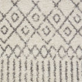 5' X 7' Gray And Ivory Geometric Distressed Area Rug