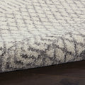 5' X 7' Gray And Ivory Geometric Distressed Area Rug