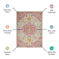 5' X 7' Gray And Ivory Geometric Distressed Area Rug