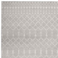 5' X 7' Gray And Ivory Geometric Area Rug