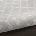 5' X 7' Gray And Ivory Geometric Area Rug