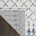 6' X 9' Ivory And Blue Geometric Area Rug
