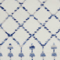 6' X 9' Ivory And Blue Geometric Area Rug