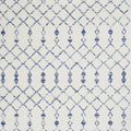 6' X 9' Ivory And Blue Geometric Area Rug