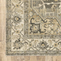 8' X 11' Beige And Gray Medallion Distressed Area Rug