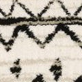 5' X 7' Ivory And Black Abstract Geometric Distressed Area Rug
