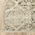 2' X 8' Ivory And Gray Floral Trellis Indoor Runner Rug